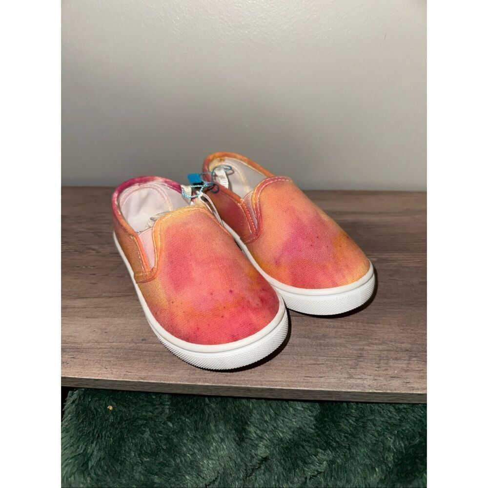 Slip-On Tie Dye Multicolor Canvas Comfort Casual Shoes toddler size 7/8 custom